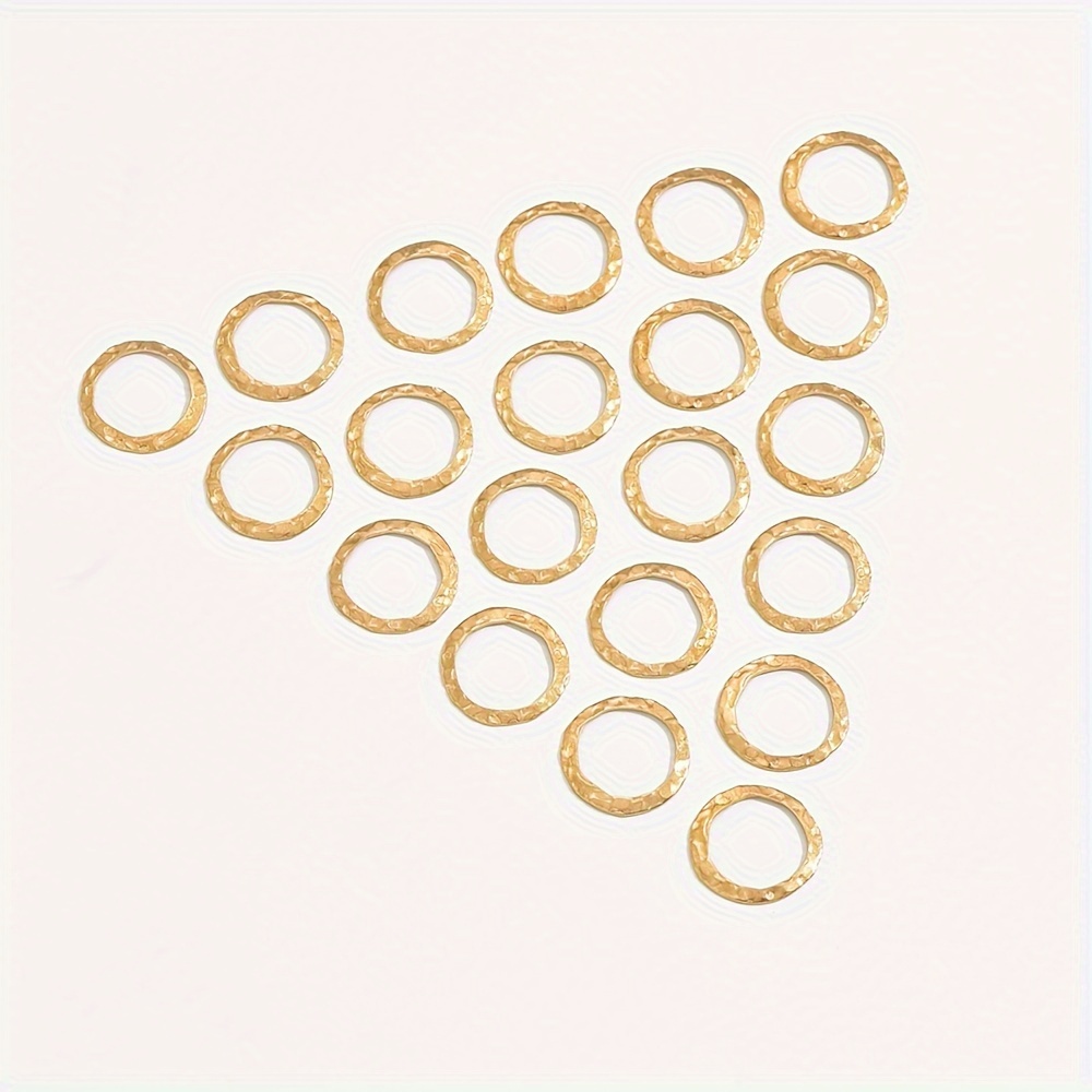 20pcs Original Brass Hollow Flat Round Pendant for DIY Jewellery Making